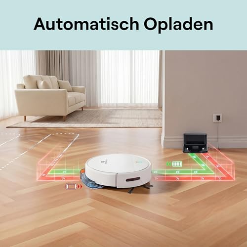 Robotstofzuiger met dweilfunctie SereneLife 700Pa zuigkracht, 3 modi, app-bediening, anti-val, automatisch opladen - Afbeelding 6