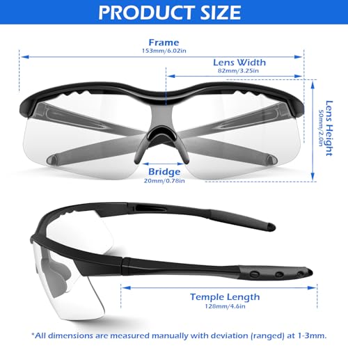 Image of OXG 12 Pack Safety Glasses, ANSI Z87.1 Protective Eyewear for Men Women | UV Protection Anti-Scratch Impact Resistant