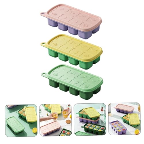 Set de 3 cubiteras con tapa para hielo miniatura 7