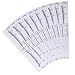 Lurrose 100Pcs Règle Des Sourcils Autocollant Étrier à Sourcils Étrier Jetable Outil de Mesure Des Sourcils Outils de Mesure de Tatouage Des Sourcils
