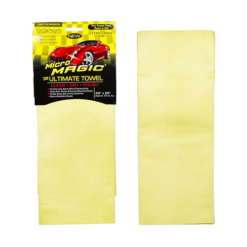TUFF-SCRUB Micro Magic Towel, 20"x25" - Lint-Free Microfiber Technology to