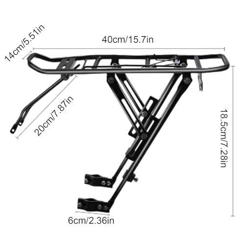 Rack de bicicleta trasero quick release para solucionar la falta de espacio en ruta 4