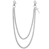 Jean Chain for Men Women,Gothic Double-Layer Wallet Chain for Jeans,Hip Hop Style
