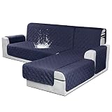 VANSOFY Sectional Couch Covers 100% Waterproof L Shaped Sofa Slipcover 3pcs Reversible Chaise Lounge