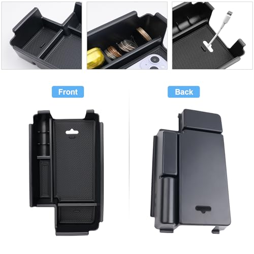 Center Console Organizer for Audi A4 (2017-2024), for Audi A5 (2017-2024), Durable ABS Plastic &Anti-slip Rubber 2022 2023 2024 A4/A5 Console Tray Insert Coin Container 2024 A4/A5 Accessories