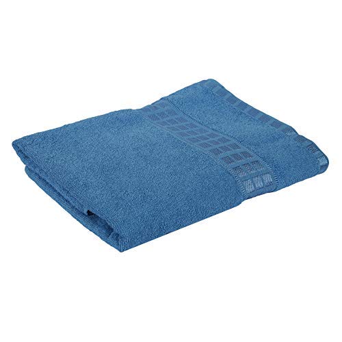 Serviette de bain bleu Act-065 format compact en coton pour petits espaces