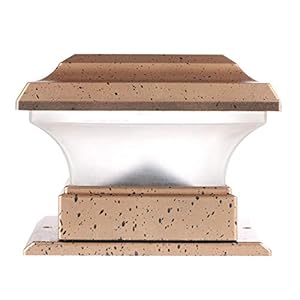 YUUGAA Solar Fence Light, Solar Power Fence Post Lights Waterdichte Outdoor Tuin Landschap Yard Pillar Lamp Warm Licht