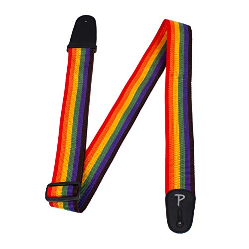 Perri Leather Ltd PLNWS201RB Sangle en polyester pour Guitare Coloris Arc-en-Ciel - Les Beatles, Paul McCartney, John Lennon, RIngo Starr, George Harrison Perri Leather Ltd PLNWS201RB Sangle en polyester pour Guitare Coloris Arc-en-Ciel – Image 3