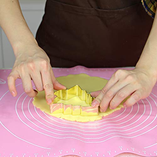 Surgehai Geometric Shape Cutters Mini Cutters Including Hexagon, Square, Circle, Oval, Diamond Molds For Fondant, Clay–Stainless Steel, 24 Pcs Set #TOP5