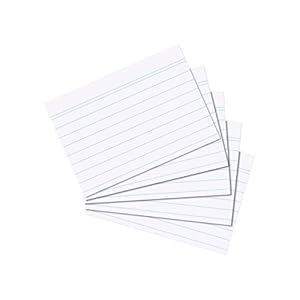 herlitz Karteikarten A7 10,6 x 7,5 cm, liniert, weiß, 100 Stück, für Schule, Studium & Büro
