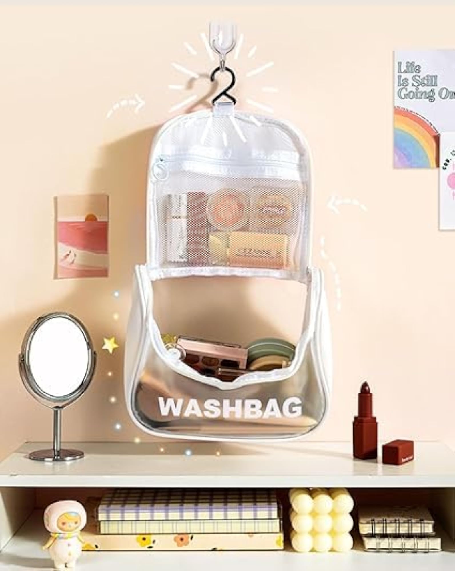 Cosmetic Organizer Bag Makeup Pouch for Women, Waterproof