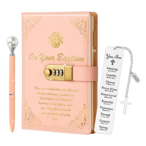 Cadeau de baptême 2025 prestigieux : carnet secret de première communion avec stylos