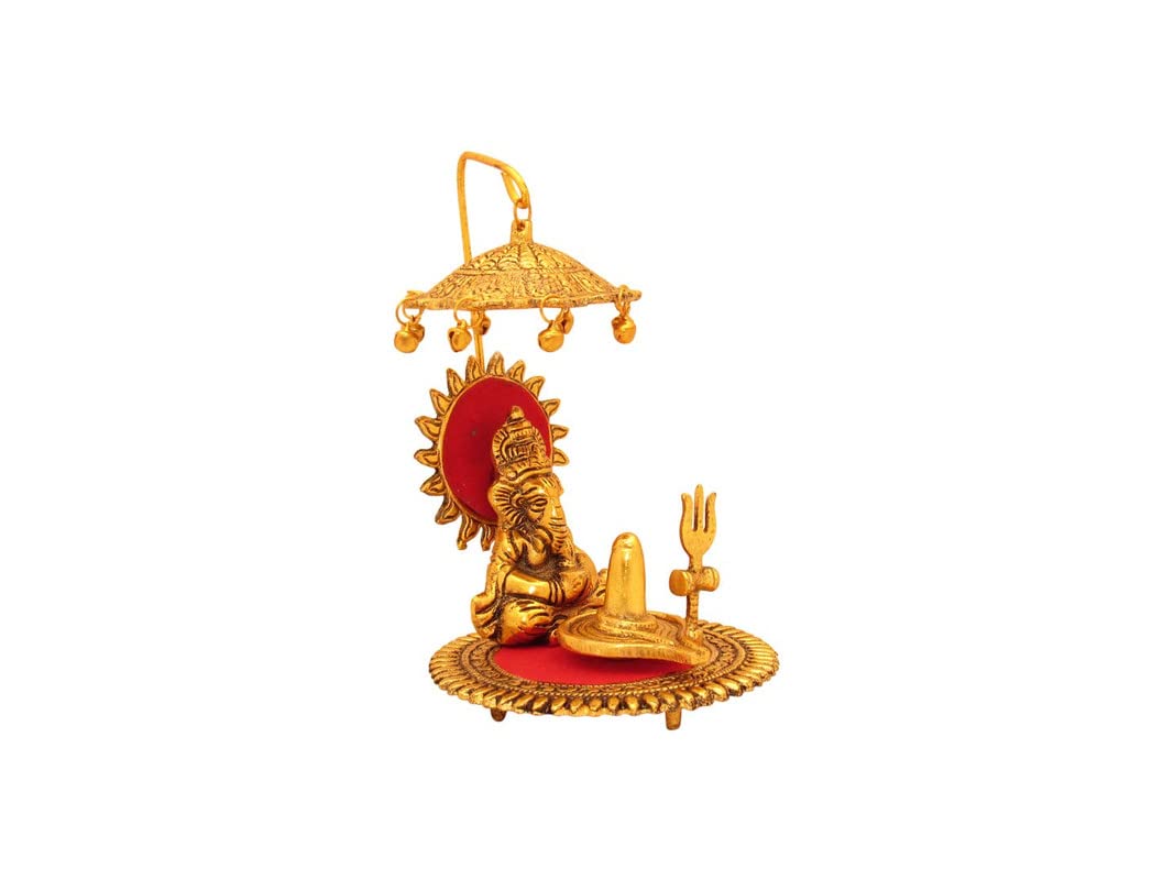Pooja Thali décorative plaquée 8 Pouces - Excellence Deco Alankaram