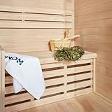 Home Deluxe – Traditionelle Sauna – Skyline L – Holz: Hemlocktanne – Maße: 120 x 150 x 190 cm – inkl. komplettem Zubehör | Dampfsauna Aufgusssauna Finnische Sauna - 5