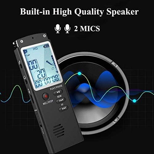 Image of DDLC Digital Mini Voice Recorders -Small Hidden Spy Super Long Storage Capacity 8GB | Date & Time Stamp | Easy to Use | Crystal Clear Sound Digital Recording Mp3 Player (LCD 8GB)