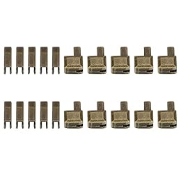 uxcell 10Sets Zipper Repair Kits, #5 Retainers Box & Insertion Pins, Metal Latch Sliders for Bags Coats Open-end Zippers Replacing, Bronze Tone