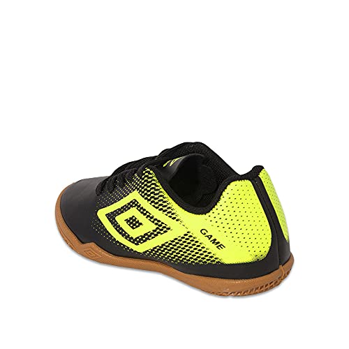 Chuteira Umbro Game Jr, Criança-Unissex, Preto/Limao, 28