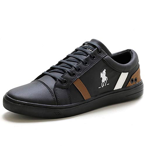Sapatênis Tênis Masculino Polo Plus Confortável Preto 42