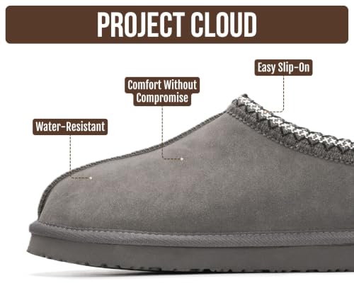 Image of Project Cloud Mens Slippers Genuine Leather Australian Shearling Slippers