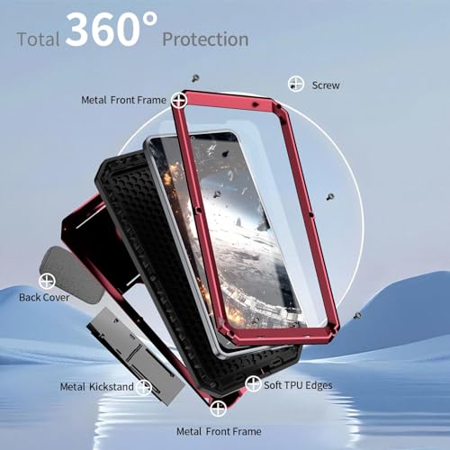 Coque Samsung S24 Plus noire antichoc métal et silicone rigide avec support intégré - 5