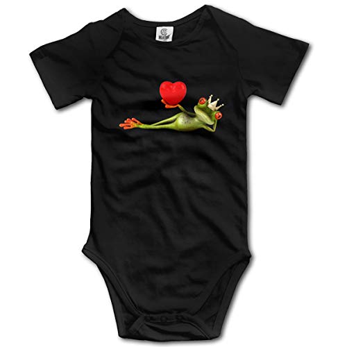 Baby Boys Girls Unisex Romper Bodysuit The Frog Prince and Heart Infant Lpvely