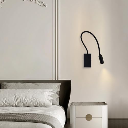 Aplique de pared con manguera ajustable para evitar la fatiga visual con luz cálida de 3W 8