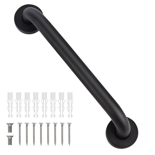 Barra de Agarre de Baño Asa de Seguridad para Baño Asidero Ducha 30cm Manija de la Ducha de Acero Inoxidable para Cocina Dormitorio Bañera Ducha y Escalones