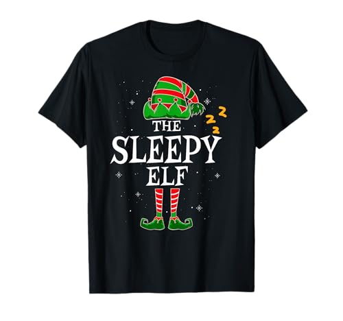 The Sleepy Elf Group Matching Family Christmas Holiday Funny Camiseta