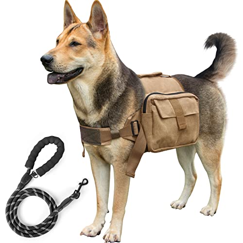 Dog Hiking Backpack for Medium & Large Dogs, Khaki