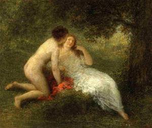 Peinture à l'huile Henri Fantin-Latour Bathers tableau reproduction de 16 x 20 pouces