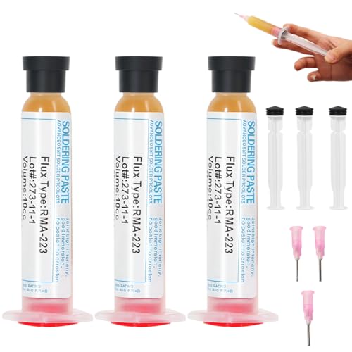 OIXYA RMA-223 Flussante per saldatura a stagno,10ML Flussante No-Clean Senza Piombo a base di Rosin (2 Pezzo),per Saldatura di Telefoni, BGA, SMD, PCB, Ecc.Riparazione Elettronica.(B)