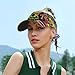 Retro Fashion 80s 90s Visors Hat for Women Men Wide Brim Beach Hat Foldable Sport Sun Visor Hat Summer Packable