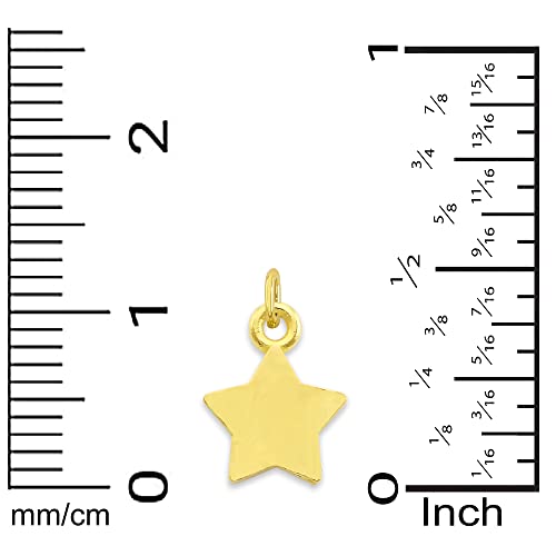 Solid 10k Gold Star Microcharm, Mini Cute Charm Celestial Astrology Jewelry with Clasp3