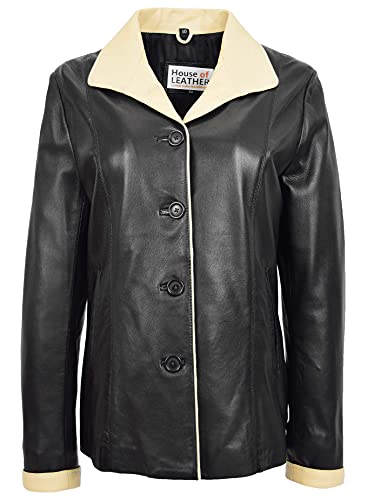 Veste en cuir véritable femme coupe box d'une souplesse absolue Amber