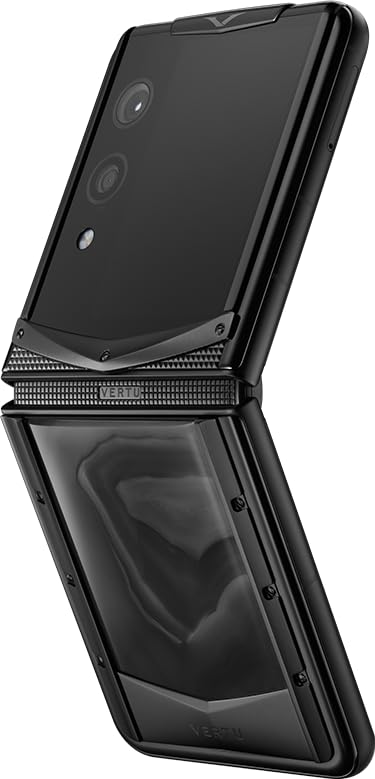 VERTU Quantum Flip Agate Series Android Smartphone,Snapdragon 8 Gen 4,6.9" OLED 120Hz Display,16GB RAM 1TB Storage,Quantum Privacy System,65W Fast Charging,Dual Screen Design(Celestial Dark)