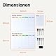 Amazon Basics Whiteboardplaner-Set, magnetisch, trocken abwischbar, für Kühlschrank, 3 Stück, 8 Marker und Tafelwischer, Weiß