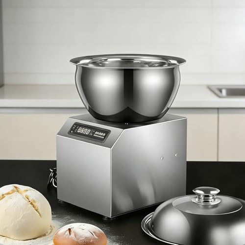 LYJIANGXIN Amasadora Industrial Profesional de Acero Inoxidable para Pizza 1800w/2200w, Panel de Control, Batidora Amasadora para Restaurantes, Panaderías, Cocinas Profesionales