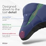 WITTKOP Coussin de siège de vélo fait de la mémoire confortable mousse I Siège de vélo Couverture pour hommes & Femmes avec Ergonomie 3-Zone-Concept I Bike Saddle Cover, pour siège de péléton cushin, siège de vélo Coussin