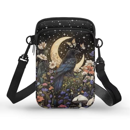 Small Crossbody Purses Cell Phone Bag for Women Gothic Cross Body Bags Phone Wallet Sling Pack Shoulder Handbag