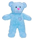 Cuddly Soft 16 inch Stuffed Blue Patch Teddy Bear...We Stuff 'em...You Love 'em!
