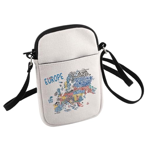 HOLLP Europe Country Map Travel Europe Housewarming Crossbody Bag uropean Memory Souvenir Gift