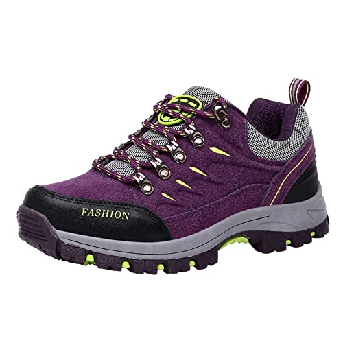 Chaussures de randonnée pour femme respirantes en jaune ou lilas