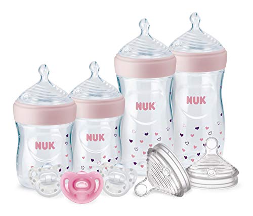 Image of NUK Simply Natural Giftset with SafeTemp and Anti-Colic Vent Bottles for Natural Feeding, Includes 9 Pieces