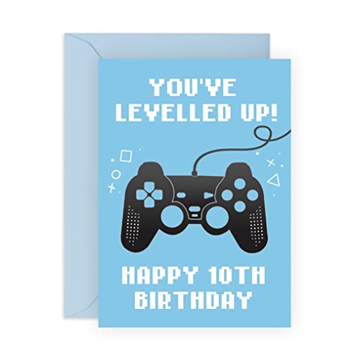 CENTRAL 23 carte anniversaire 10 ans garçon 'You've Levelled Up!'