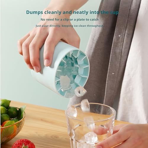 Molde silicona para cubos de hielo cilíndrico 2 piezas miniatura 4