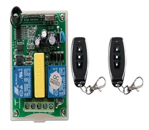 Moteur de portail coulissant AC 220V avec télécommande RF 2 canaux pour garage et volets