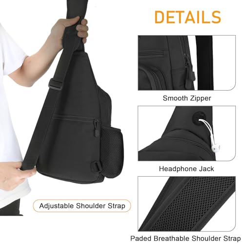 BAIGIO Sling Bag Tactical Military Chest Bag Crossbody Shoulder Bags for Men Women, Cross Body Pack Backpack for Traveling Cycling Sports Climbing Hiking - Thumbnail 5