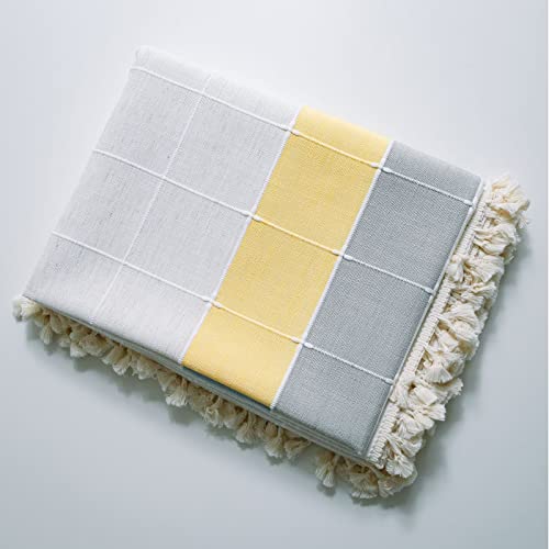 Nappe polyester imperméable rayée lavable 140x241cm pour table salle à manger