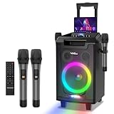 VuiGue Karaoke Machine with 2 Wireless Microphones for Adults, 8