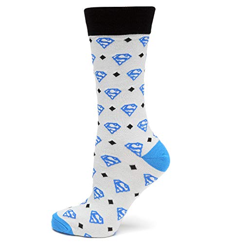 Cufflinks Inc. Superman Diamond Gray Dress Socks, One size fits most (up to men's size 12)